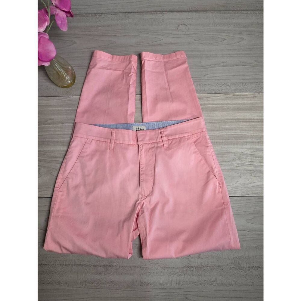 J. Crew Slim Straight Chino Pants in Bubblegum Pink Size 25